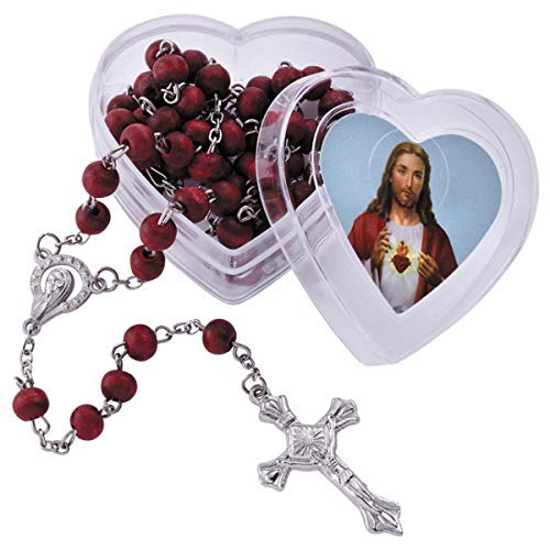 Amazon.com: Catholic Rosary Sacred Heart of Jesus Rose